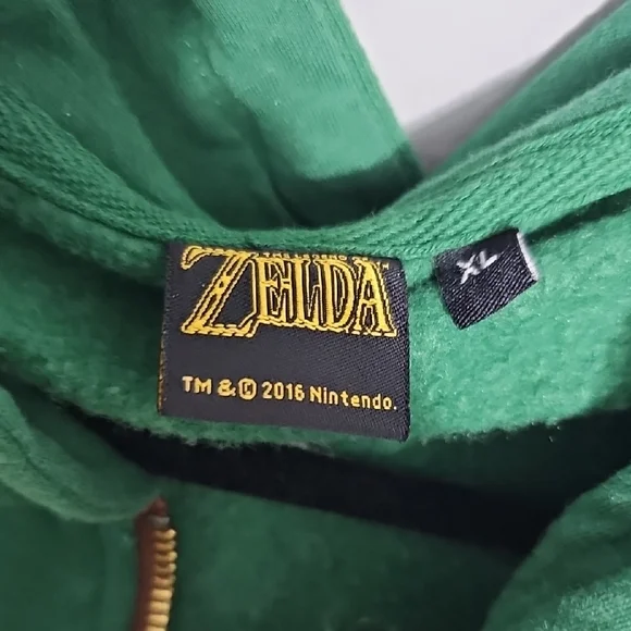 Nintendo Green Zelda Hoodie with Gold Logo Cosplay Hoodie - Picture 2 of 4